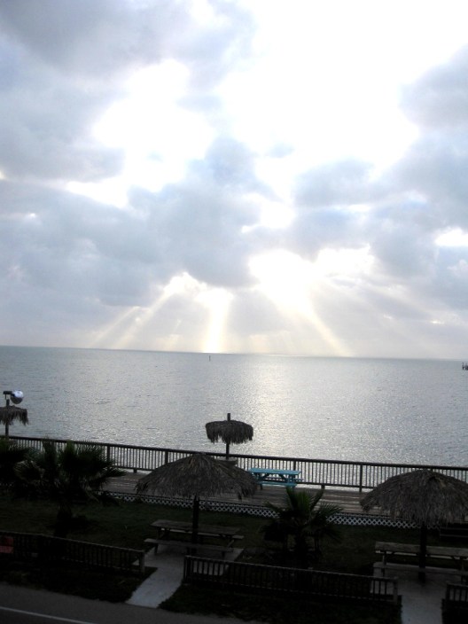 The "line" is the horizon, Rockport, TX