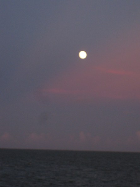 Full moon over Copano Bay, Rockport, TX
